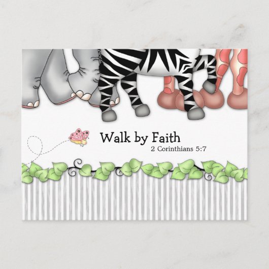 BaZooples "Walk by Faith" Briefkaart (Voorkant)