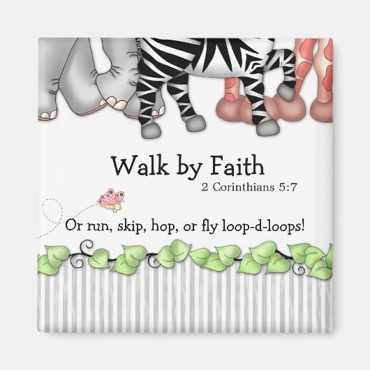 BaZooples "Walk by Faith" Magneet (Voorkant)