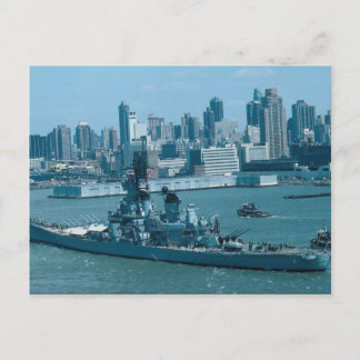 BB-61 "USS Iowa", New York Harbour, VS Briefkaart