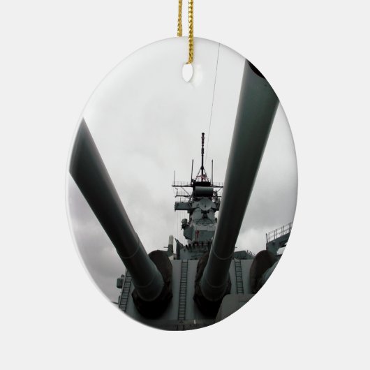 BB-62 Battleship New Jersey Keramisch Ornament (Rechts)