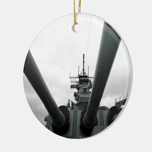 BB-62 Battleship New Jersey Keramisch Ornament (Links)