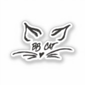 BB Cat-handtekening Sticker (Voorkant)