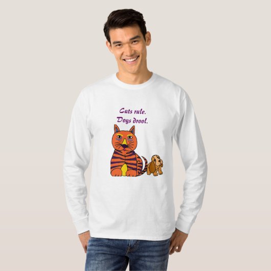 BB- Cats rule.Dogs drool shirt (Voorkant volledig)