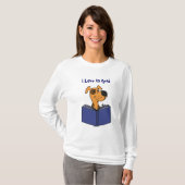 BB- Cute Dog Cartoon I Love Read Shirt (Voorkant volledig)