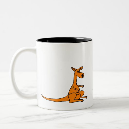 BB- Funny Cartoon Kangaroo Mok (Links)