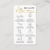 BB Glow Facial After Care Guide Wit & Goud PMU Visitekaartje (Voorkant)