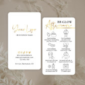BB Glow Facial After Care Guide Wit & Goud PMU Visitekaartje