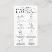 BB Glow Facial Nazorg Instructies Minimalistisch Visitekaartje (Voorkant)