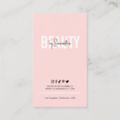 BB Glow Facial Nazorg Instructies Roze Salon Visitekaartje (Achterkant)