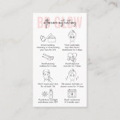 BB Glow Facial Nazorg Instructies Roze Salon Visitekaartje (Voorkant)