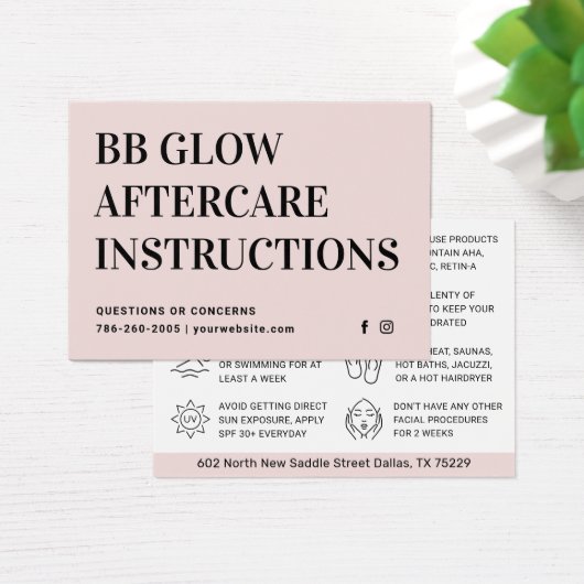 BB GLOW Faciale Nacare Kaart (Bureau)