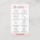 BB Glow Lippen Na Care Instructies Roze salon Visitekaartje (Voorkant)