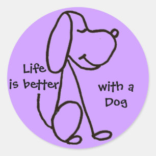 BB- Life is beter met een Dog Stickers