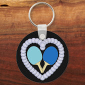 BB Ping Pong Paddle Heart Sleutelhanger (Voorkant)