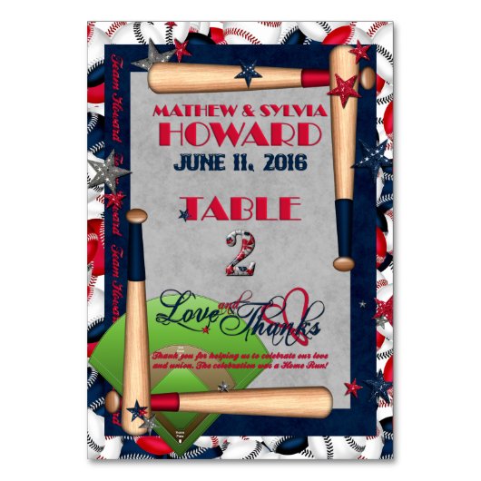 BB Wedding Genummerde Lijst Kaart-KLANT HOWARD 2 Kaart (Achterkant)