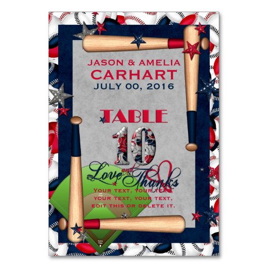 BB Wedding Numbered Table Kaarten 10-DOUANE SJABLO (Voorkant)