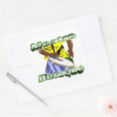 BBaC Stiker Mestre Batuc Samba Batucada Brasil Vierkante Sticker (Envelop)