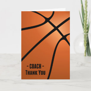 Bball Coach-Dank u voor Dedicatie, hard werken Bedankkaart