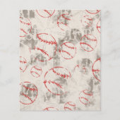 BBB BASEBALL SPORTS PATTERN GRUNGE ACHTERGROND WAL FLYER (Voorkant)