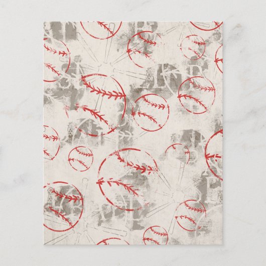 BBB BASEBALL SPORTS PATTERN GRUNGE ACHTERGROND WAL FLYER (Voorkant)