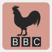 BBC - Big Black Cockerel Vierkante Sticker (Voorkant)