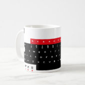 BBC Micro-toetsenbordtoetsen Koffiemok (Voorkant links)