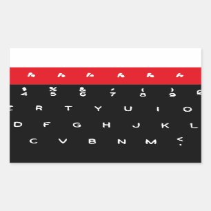 BBC Micro-toetsenbordtoetsen Rechthoekige Sticker