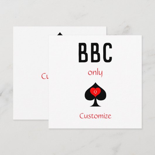 BBC Only Blade Spade Sign Thunder_Cove Kaart (Voorkant / Achterkant)