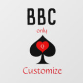 BBC Only Blade Spade Sign Thunder_Cove Raamsticker (Vel)