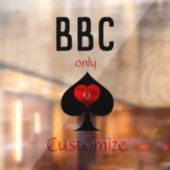 BBC Only Blade Spade Sign Thunder_Cove Raamsticker (Vel 2)