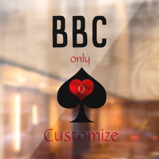 BBC Only Blade Spade Sign Thunder_Cove Raamsticker (Vel 2)