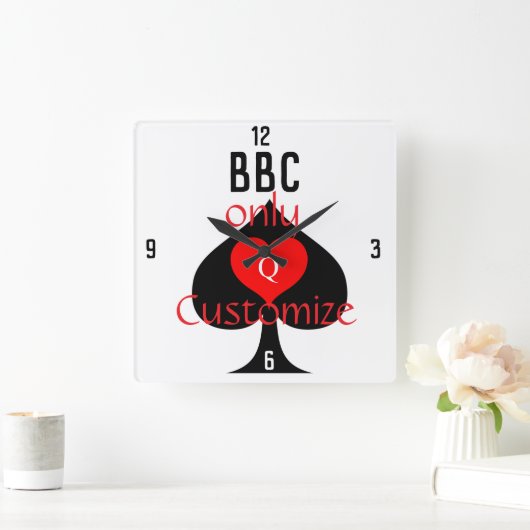 BBC Only Blade Spade Sign Thunder_Cove Vierkante Klok (Huis)