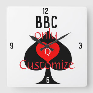 BBC Only Blade Spade Sign Thunder_Cove Vierkante Klok