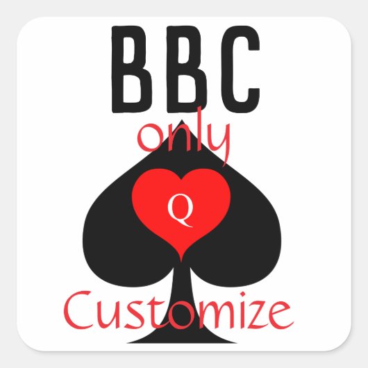 BBC Only Blade Spade Sign Thunder_Cove Vierkante Sticker (Voorkant)