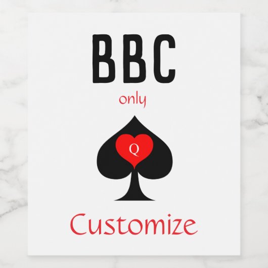 BBC Only Blade Spade Sign Thunder_Cove Wijn Etiket (Enkel label)