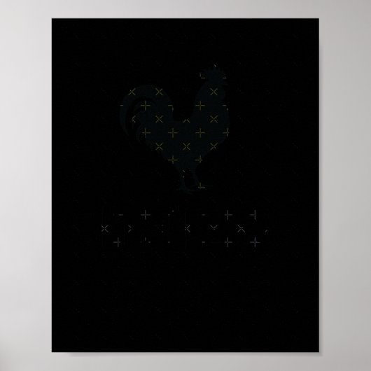 BBC S - Grappige en humoristische Rooster Design S Poster (Voorkant)