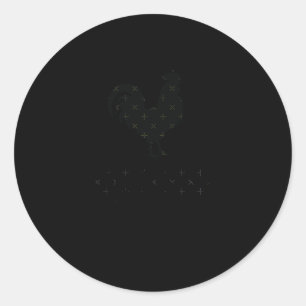 BBC S - Grappige en humoristische Rooster Design S Ronde Sticker