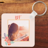 BBF - Aangepaste Waterverf voor fotokoraal Sleutelhanger (Achterkant)