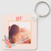 BBF - Aangepaste Waterverf voor fotokoraal Sleutelhanger (Achterkant)