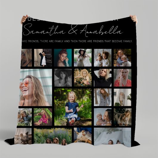 BBF gepersonaliseerde fleece deken met 24 foto col