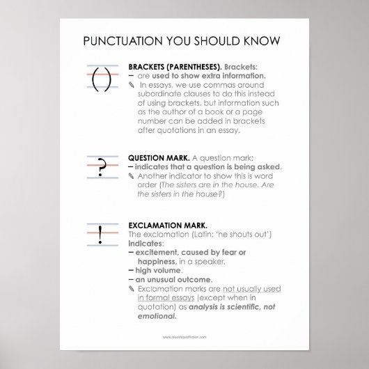 BBF Punctuatie IV klaslokaal poster (Voorkant)