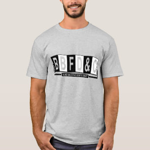 "BBFDnC" zwart in witte T-shirt