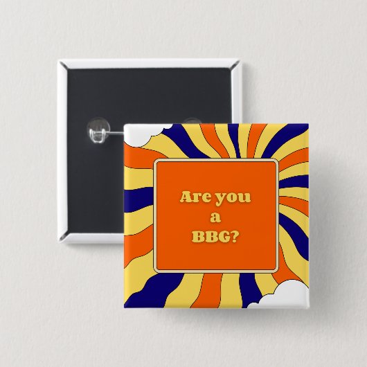 BBG-Button Vierkante Button 5,1 Cm (Voorkant /achterkant)