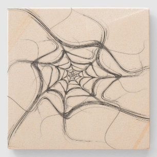 Bblack en White Fractal Square Onderzetter