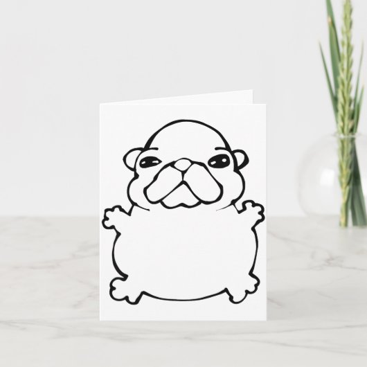 Bble Meme Funny Dog Brainrot Wash My Belly Meme  Kaart (Voorkant)