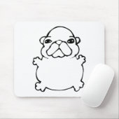 Bble Meme Funny Dog Brainrot Wash My Belly Meme  Muismat (Met muis)