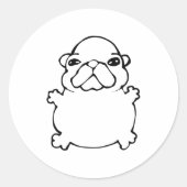 Bble Meme Funny Dog Brainrot Wash My Belly Meme Ronde Sticker (Voorkant)