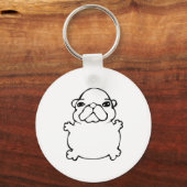 Bble Meme Funny Dog Brainrot Wash My Belly Meme  Sleutelhanger (Voorkant)