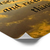 Bble verse herinneringen Philippians 4:6-9 inch Poster (Hoek)