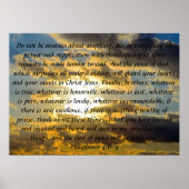 Bble verse herinneringen Philippians 4:6-9 inch Poster (Voorkant)